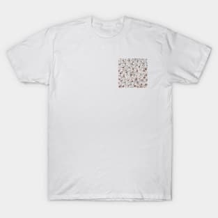 Broken Tiles Mosaic Pattern Brown Color Background GC-120-3 T-Shirt